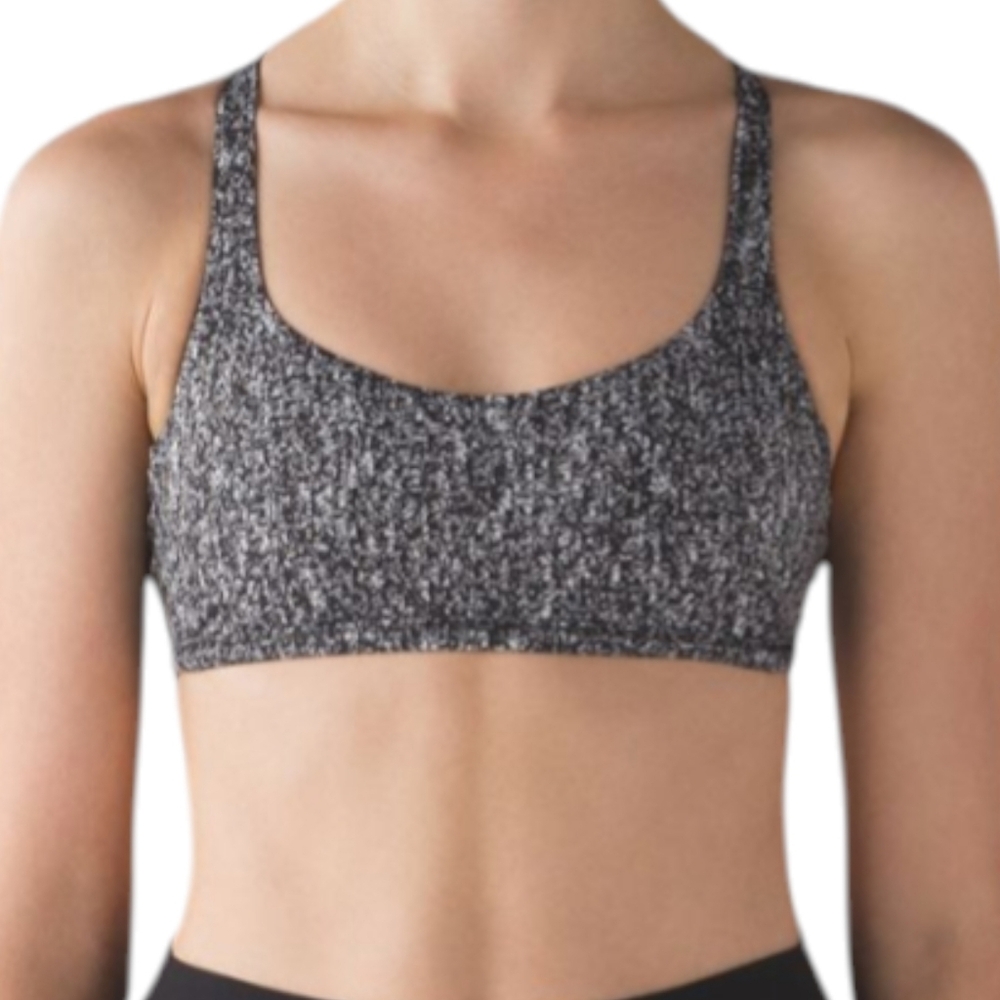 Lululemon Free To Be Zen Bra Power Luxtreme Suited Jacquard Black White Size 4